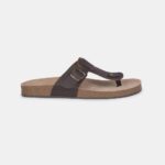 Dark brown chappal for men