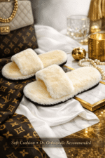 Soft warm women_s fuzzy open-toe slippers - Image 2