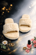 Soft warm women_s fuzzy open-toe slippers - Image 4